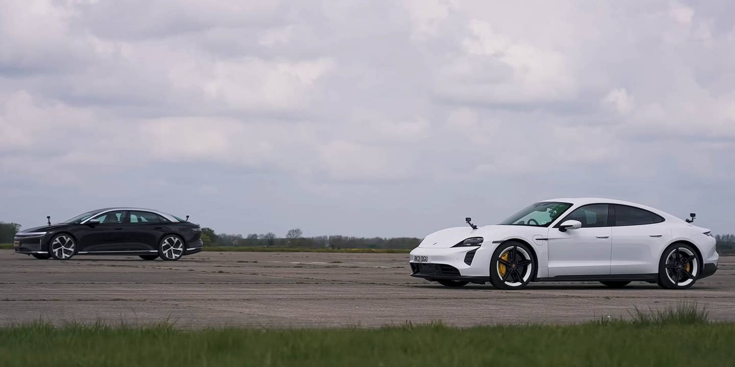 Lucid Air vs. Porsche Taycan: Two Lightning-Quick EVs Hit the Drag Strip