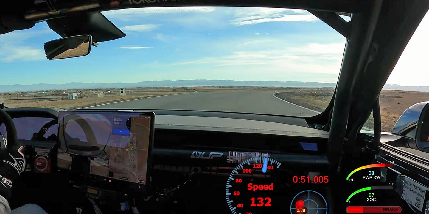 Modified Tesla Model S Plaid Crushes Lap Record at Willow Springs